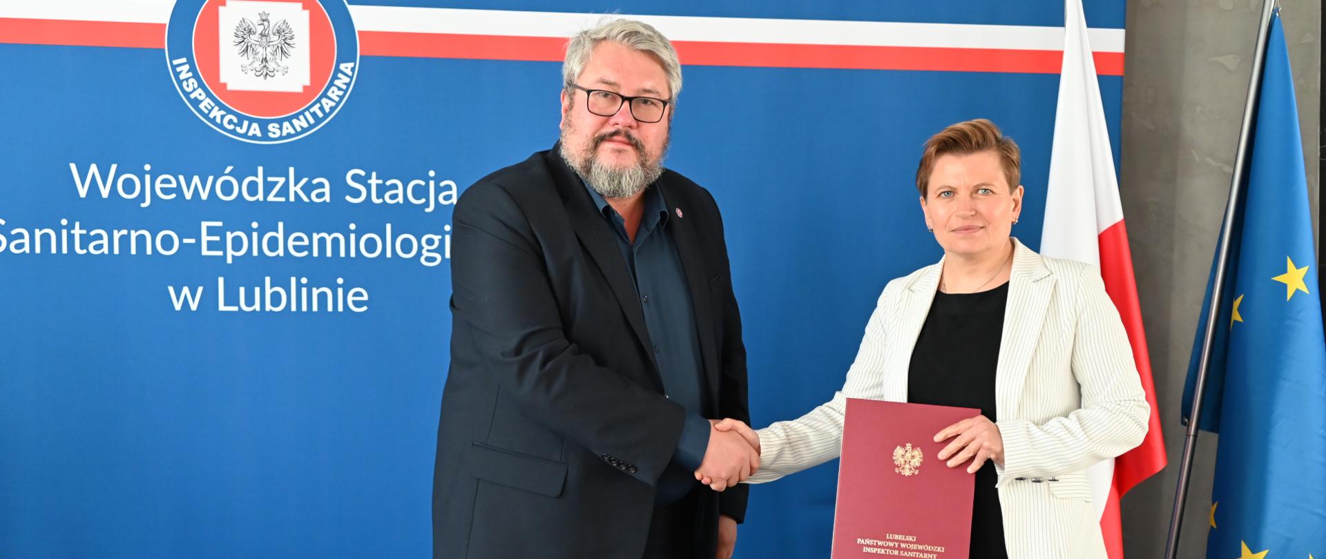 Wręczenie aktu powołania na stanowisko Państwowego Powiatowego Inspektora Sanitarnego w Lubartowie