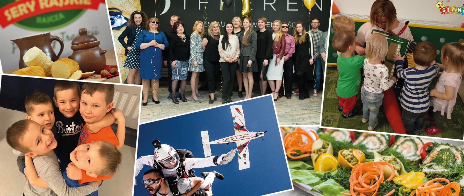 Kolaż zdjęć nadesłanych przez nagrodzone podmioty ekonomii społecznej