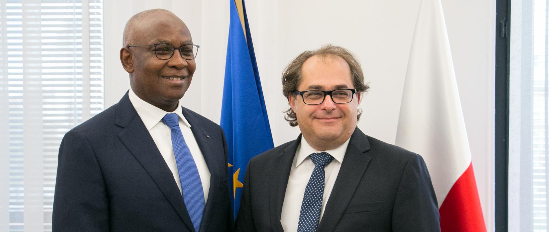 Spotkanie Ministra Marka Gróbarczyka z ministrem wody i kanalizacji Senegalu Serigne Mbaye Thiamem