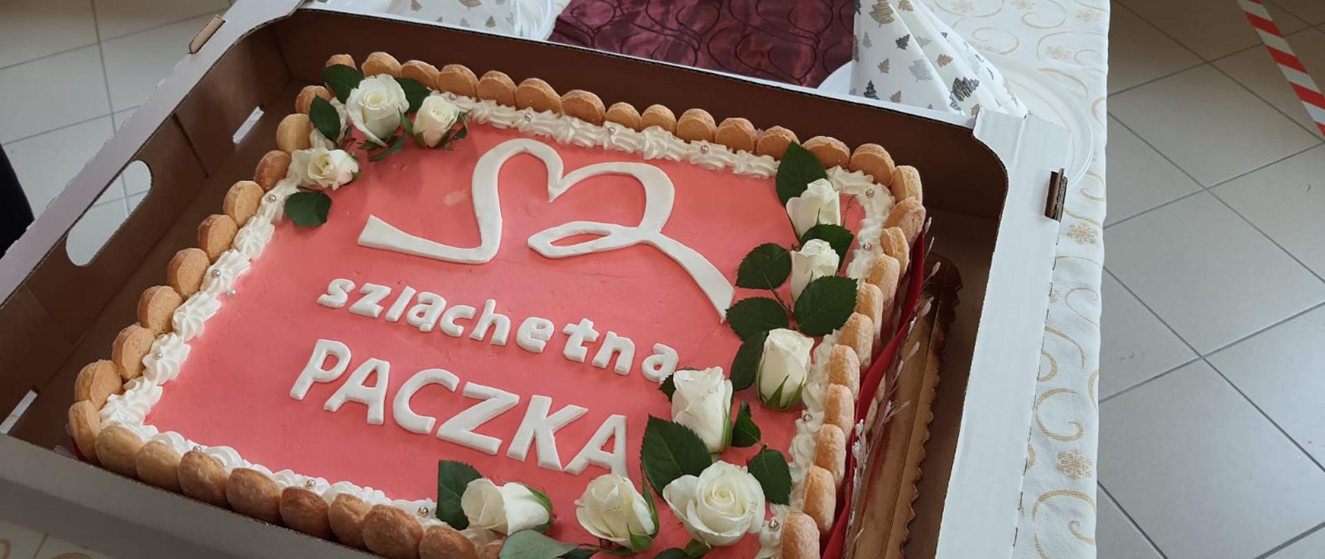 Zdjęcie tortu z napisem szlachetna paczka