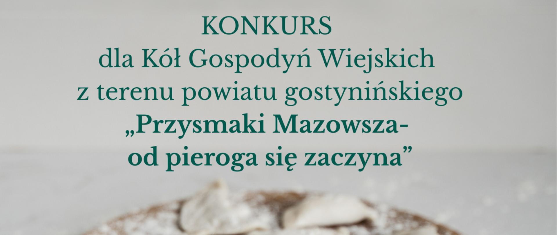 Plakat konkurs dla KGW powiat gostyniński