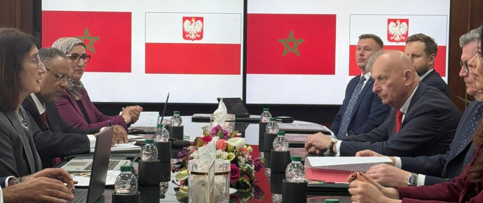 Polsko-marokańskie rozmowy przygotowane przez Ambasadę RP w Rabacie.