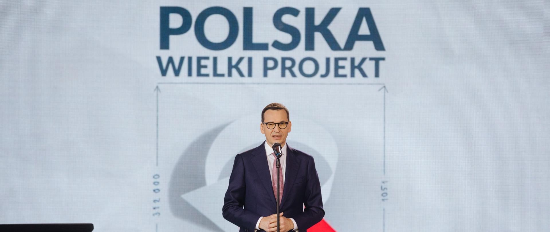 Premier Mateusz Morawiecki podczas kongresu Polska Wielki Projekt.