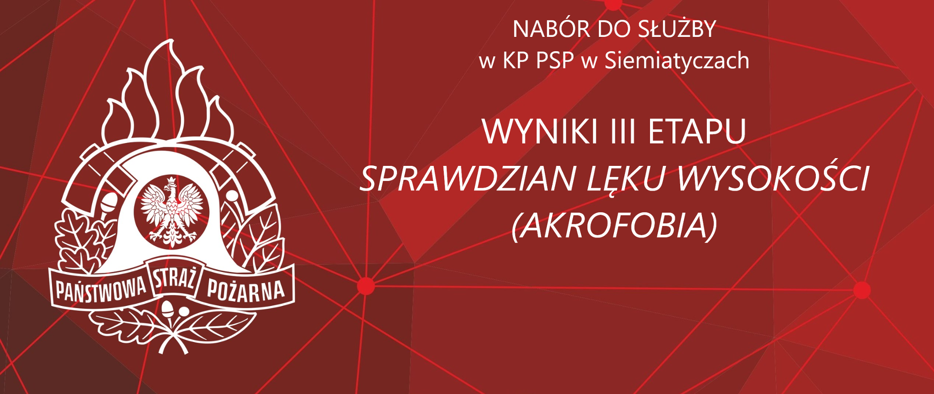 wyniki III etapu lęk wysokości