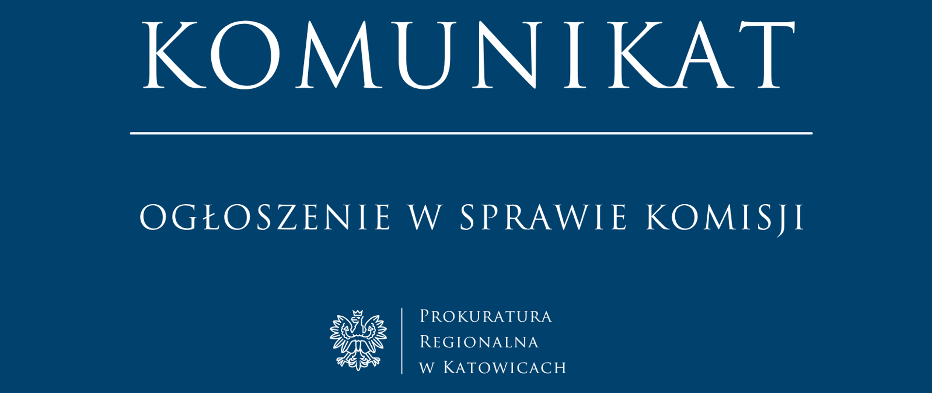 Ogłoszenie w sprawie Komisji
