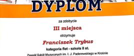 Dyplom Franciszka Trybusa