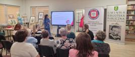 Spotkanie w Bibliotece w Kamieniu (gmina Ceków) dotyczące profilaktyki raka piersi