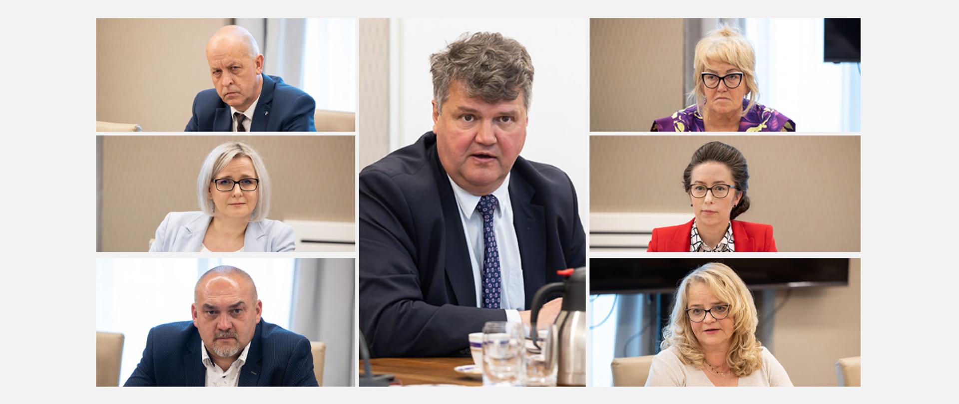 Na zdjęciu widać portrety osób uczestniczących w spotkaniu.