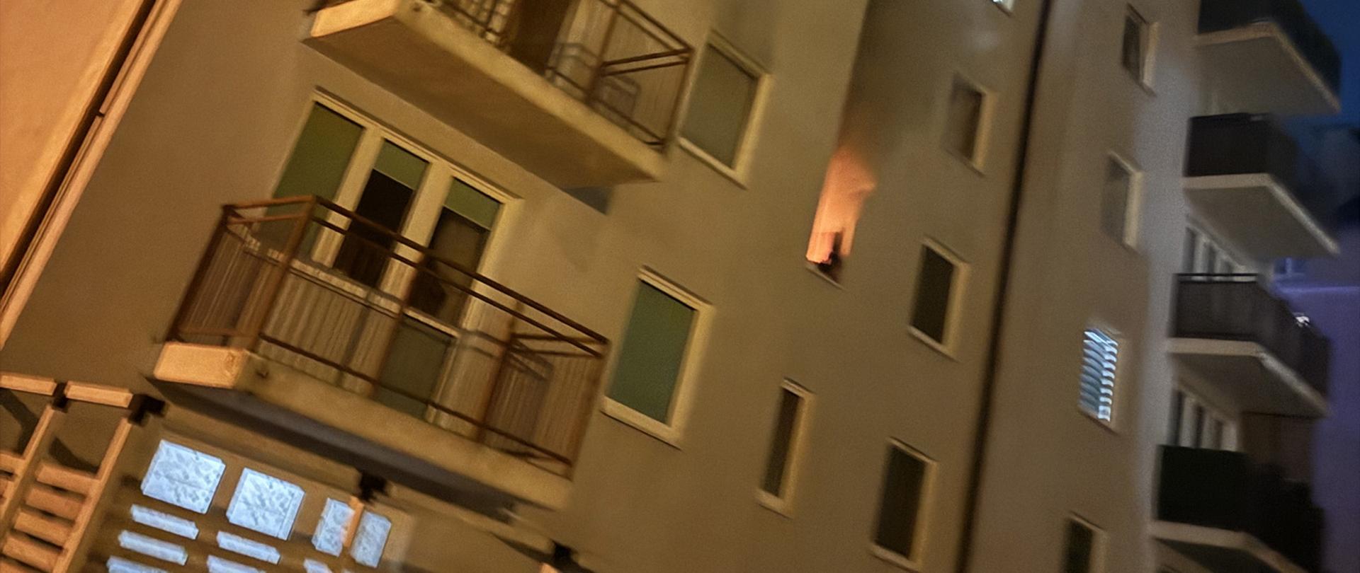 Pożar ul. Srebrna w Olsztynie