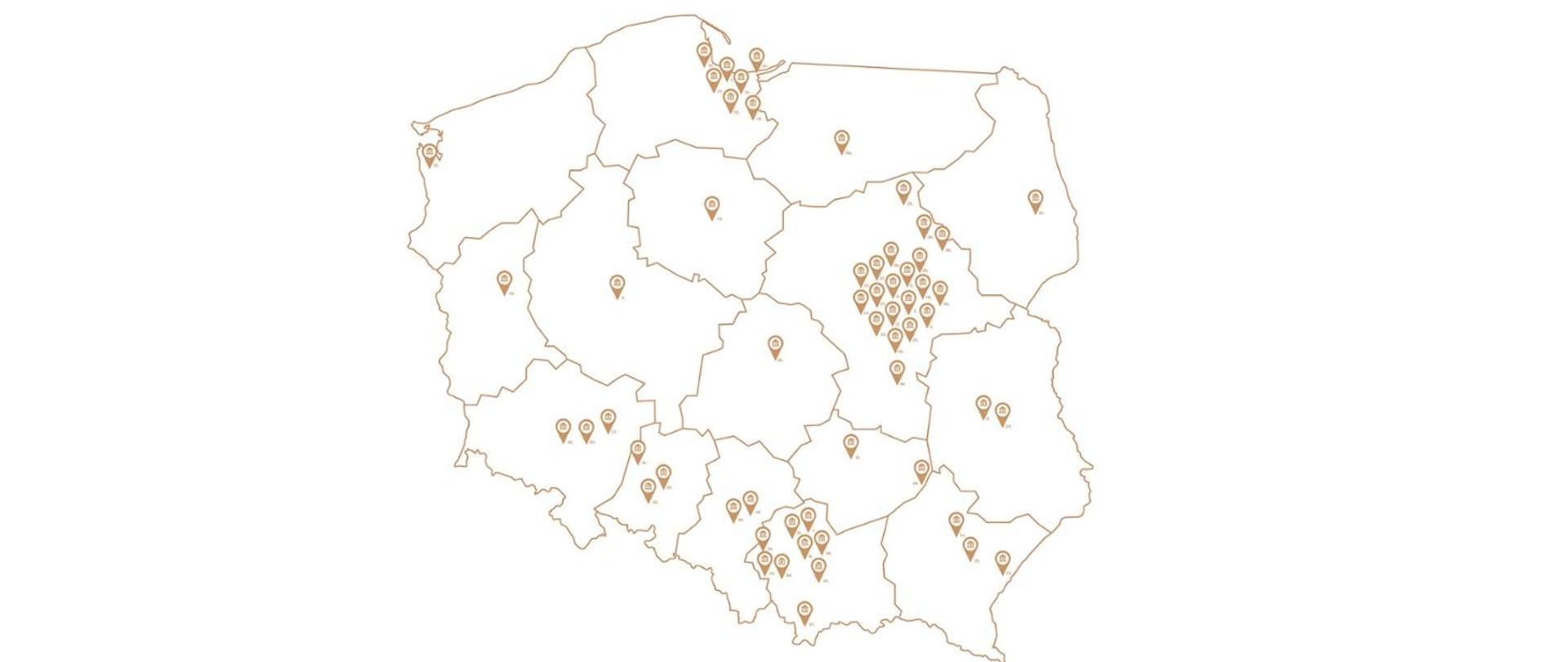 grafika mapa polski