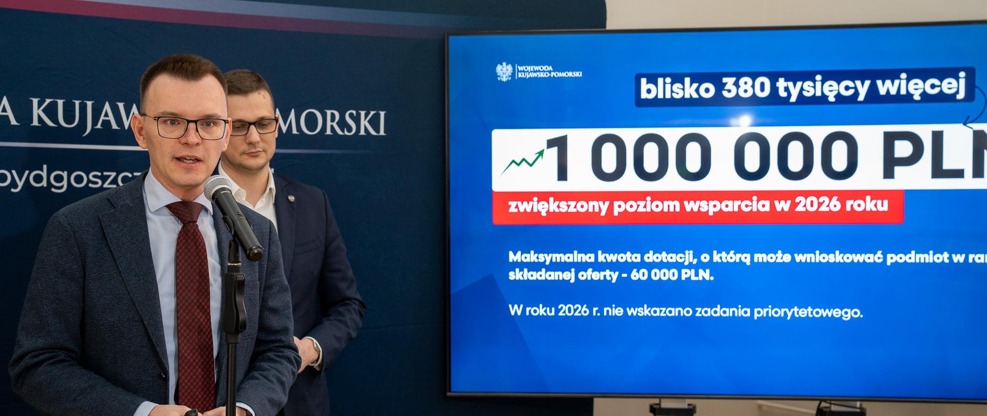 Wsparcie dla organizacji pozarządowych. Wojewoda Michał Sztybel ogłasza konkurs z pulą 1 mln zł na 2026 rok dla NGO.