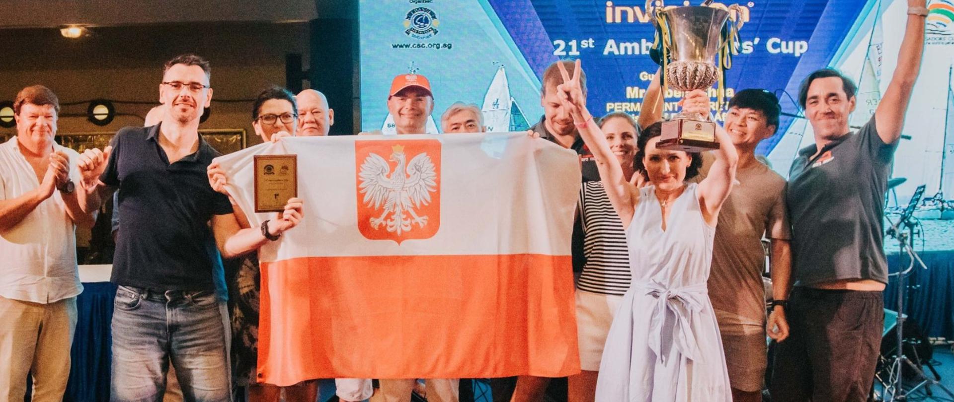 winning team with a trophy