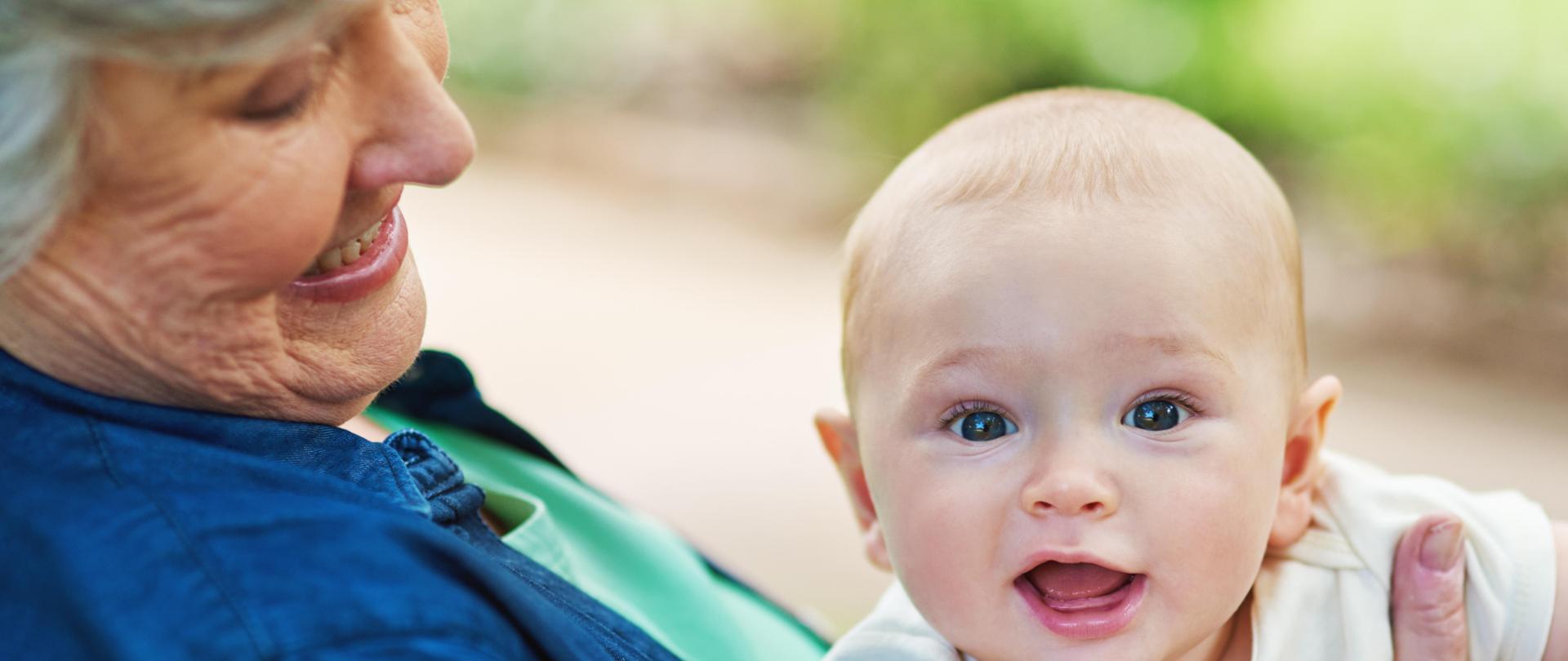 Cropped shot of a baby boy spending time outdoors with his grandmother.