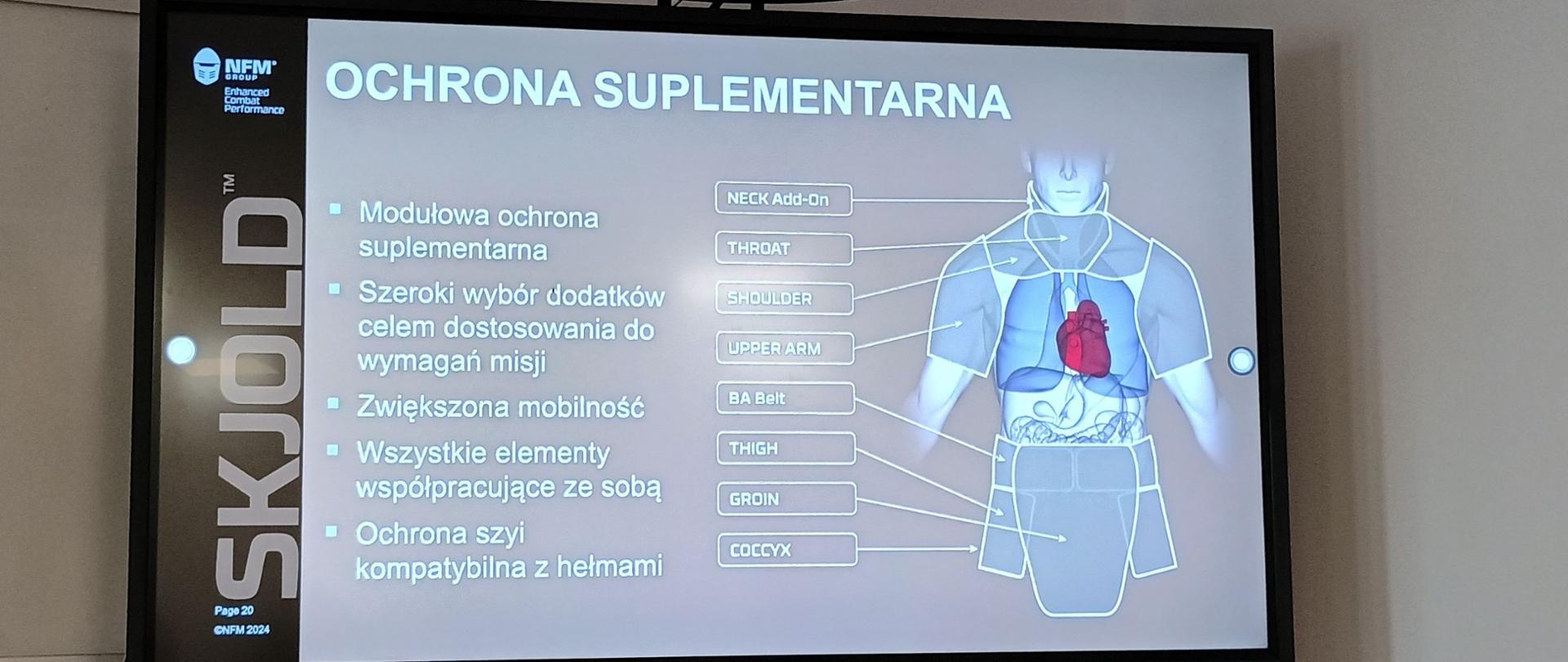 Na ekranie multimedialnym wyświetlana jest prezentacja.