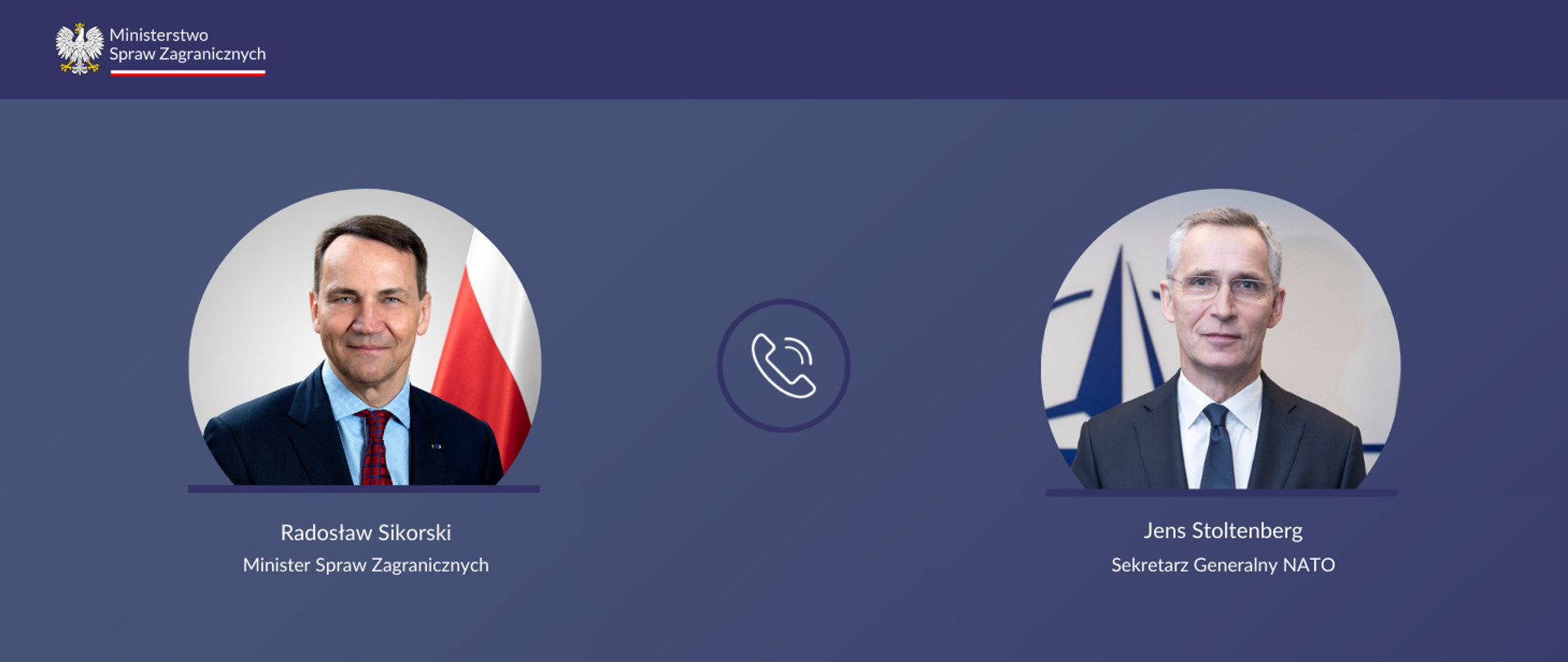 Rozmowa telefoniczne Ministra Radosława Sikorskiego z Sekretarzem Generalnym NATO Jensem Stoltenbergiem