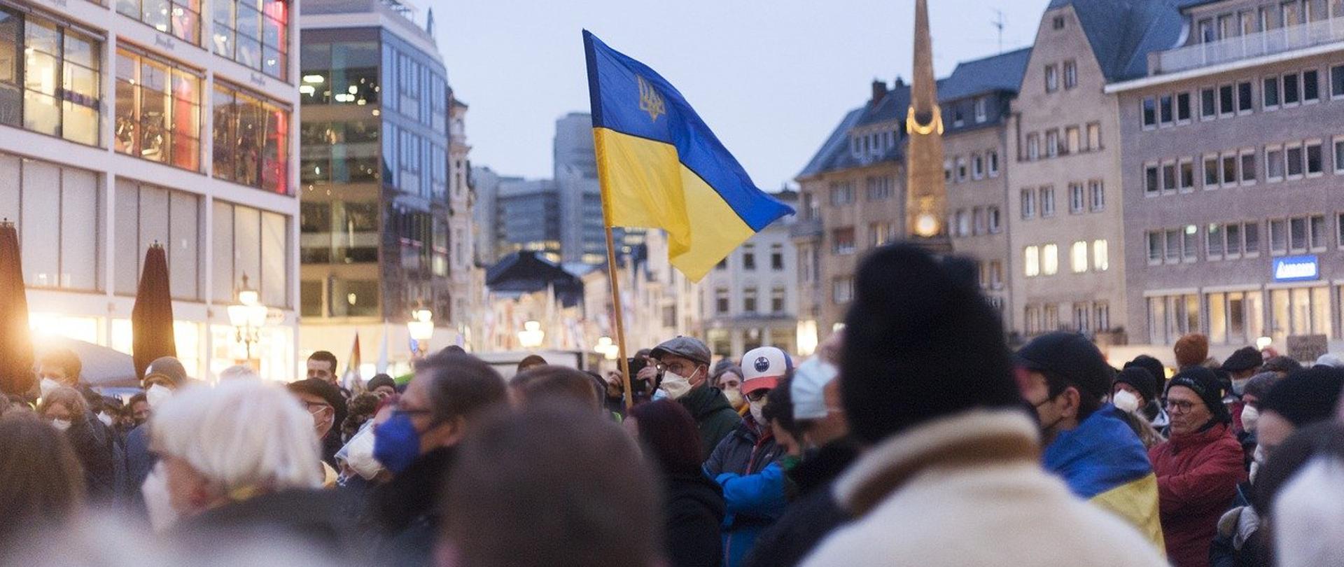 Demonstracja poparcia dla walczącej Ukrainy.