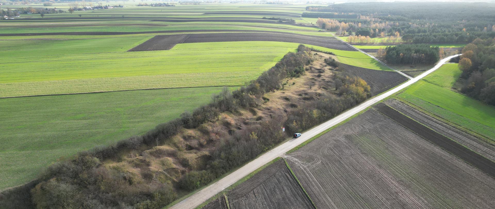 widok z góry na rezerwat 