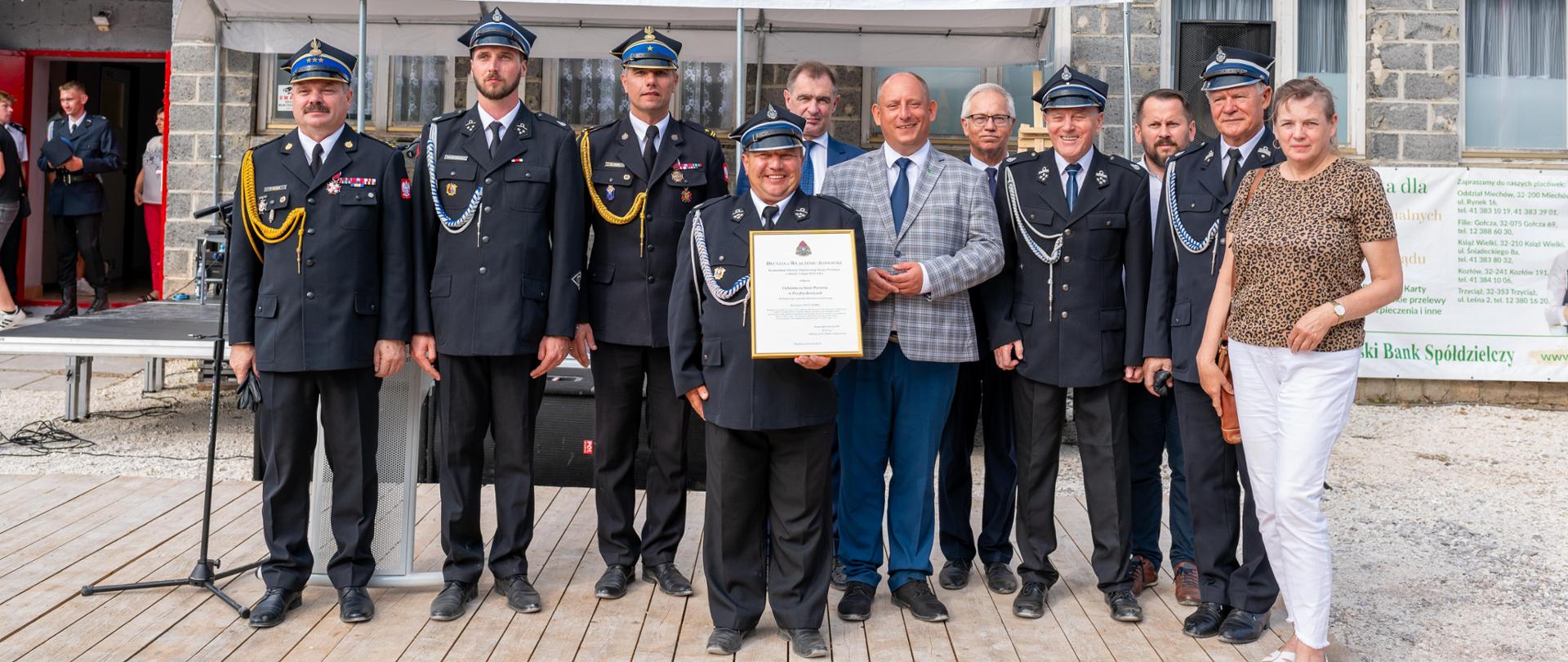 Strażacy OSP, PSP oraz Wojewoda Małopolski 