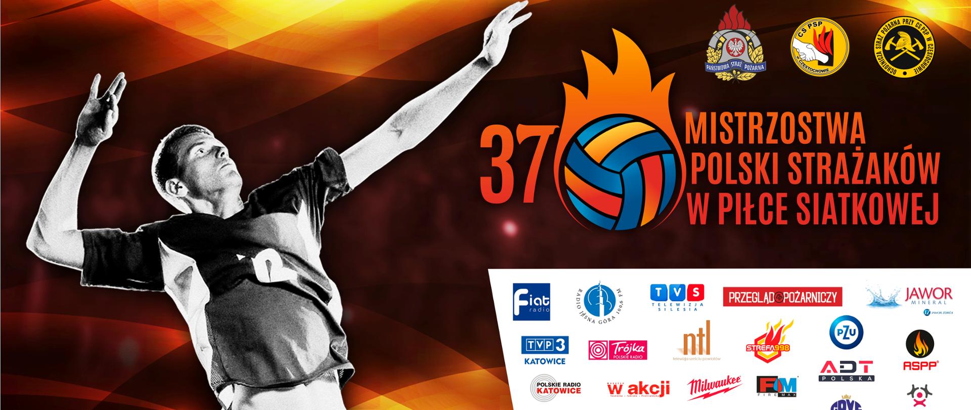 Baner reklamowy 37 Mistrzostw Polski Strażaków w Piłce Siatkowej
