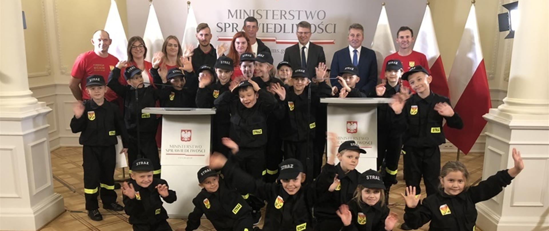 Dziecięca drużyna OSP gościła w Ministerstwie Sprawiedliwości