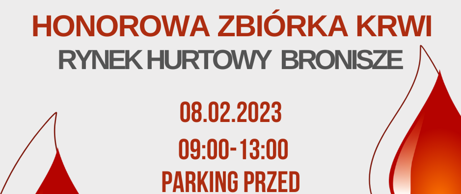 plakat informujący o kampanii Honorowa zbiórka krwi