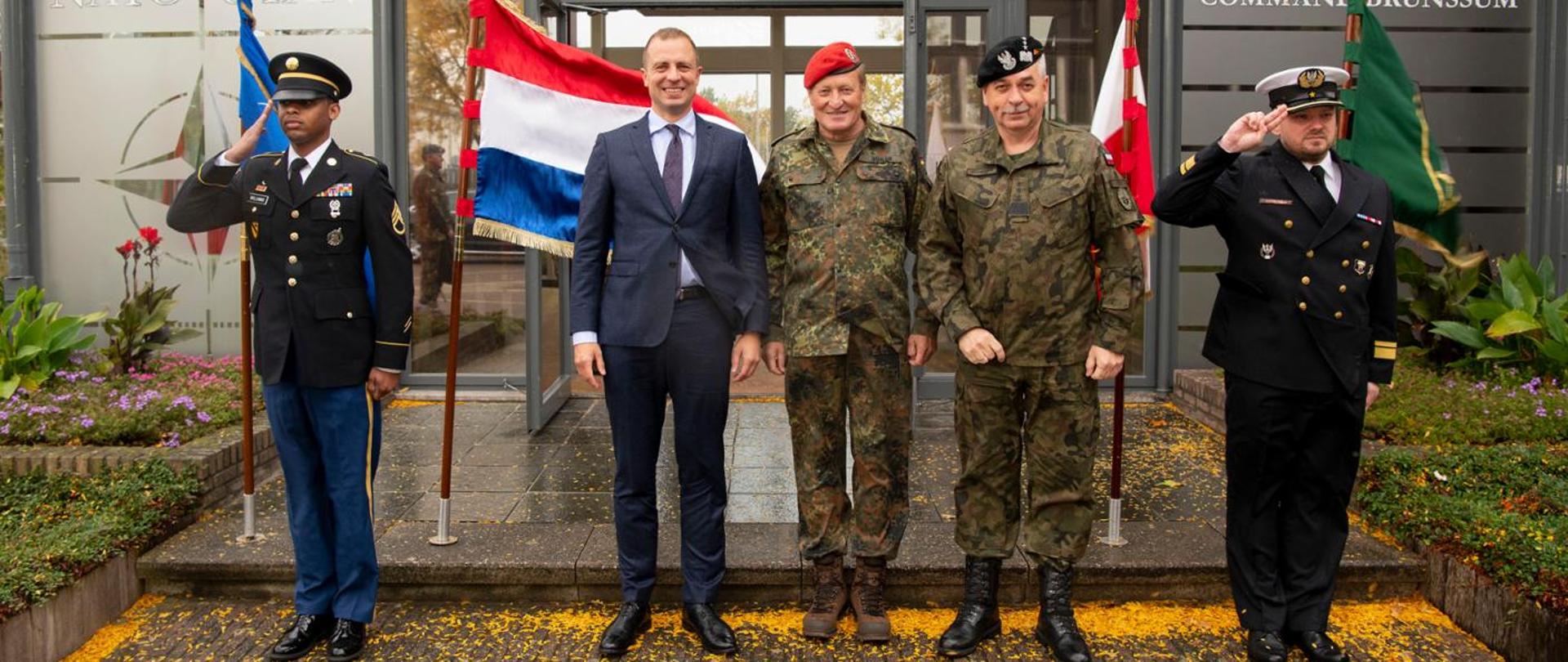 Ambassador Szatkowski with officers