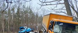 Zderzenie dwóch pojazdów osobowych marki RENAULT CAPTUR i IVECO DAILY oraz samochodu ciężarowego marki SCANIA na 238. kilometrze drogi krajowej nr 11 na wysokości miejscowości Parkowo