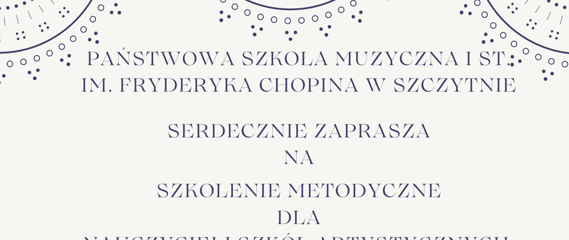  Plakat zapraszający na szkolenie metodyczne dla nauczycieli 18.03.2024 