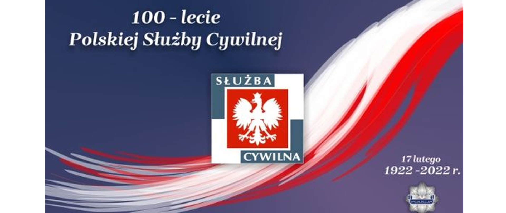 Polska Policja świętuje 100-lecie służby cywilnej - grafika promocyjna