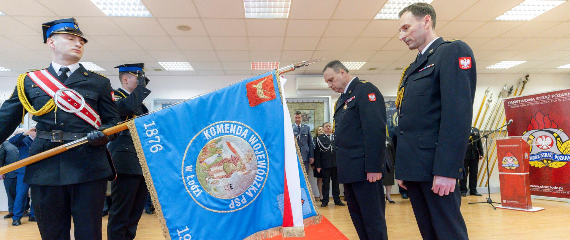 St. bryg. Piotr Rudecki oraz st. bryg. Marcin Dulas podczas uroczystości 