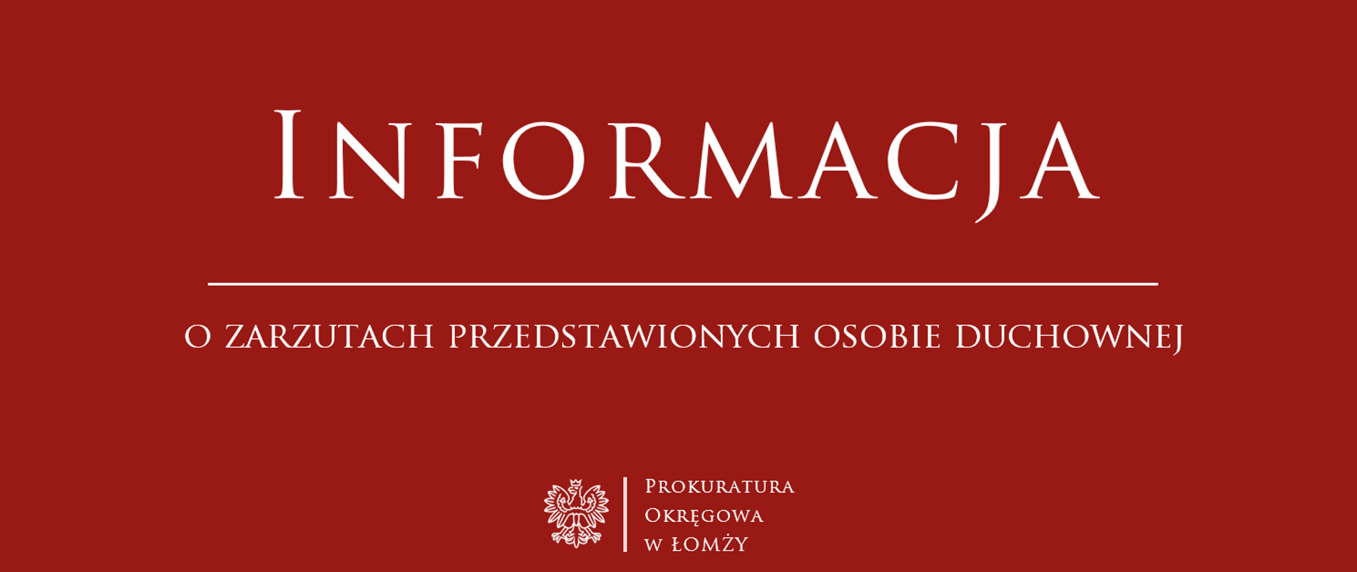 informacja o zarzutach przedstawionych osobie duchownej