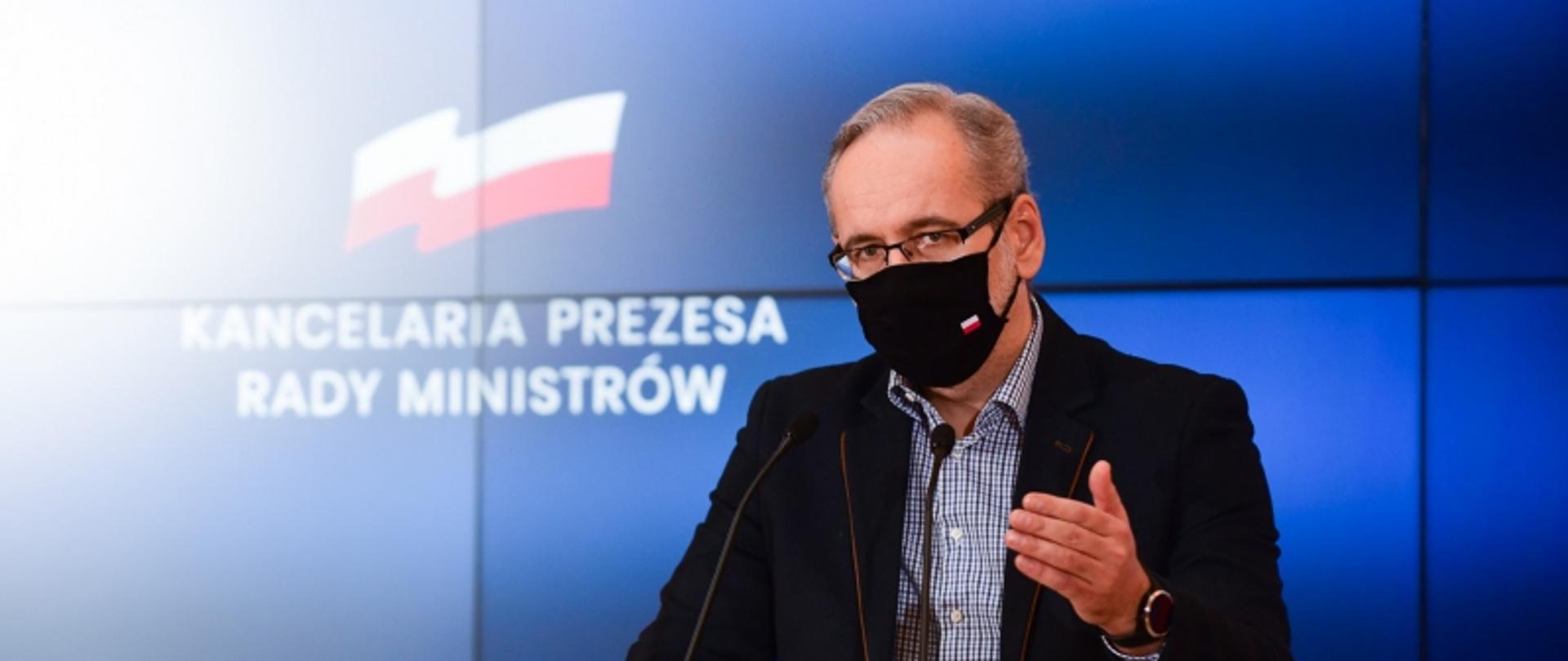 Konferencja prasowa ministra zdrowia Adama Niedzielskiego