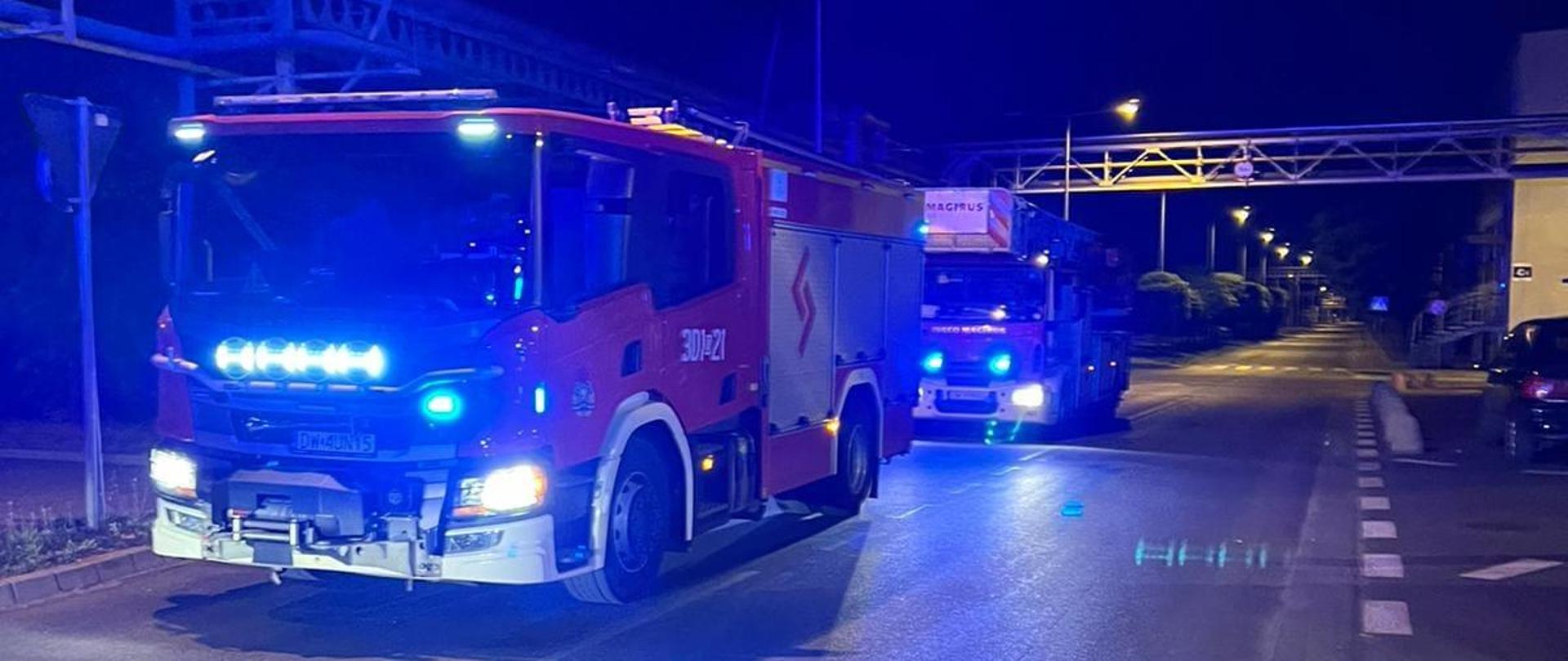 Pożar w hali przemysłowej przy ul. Fabrycznej