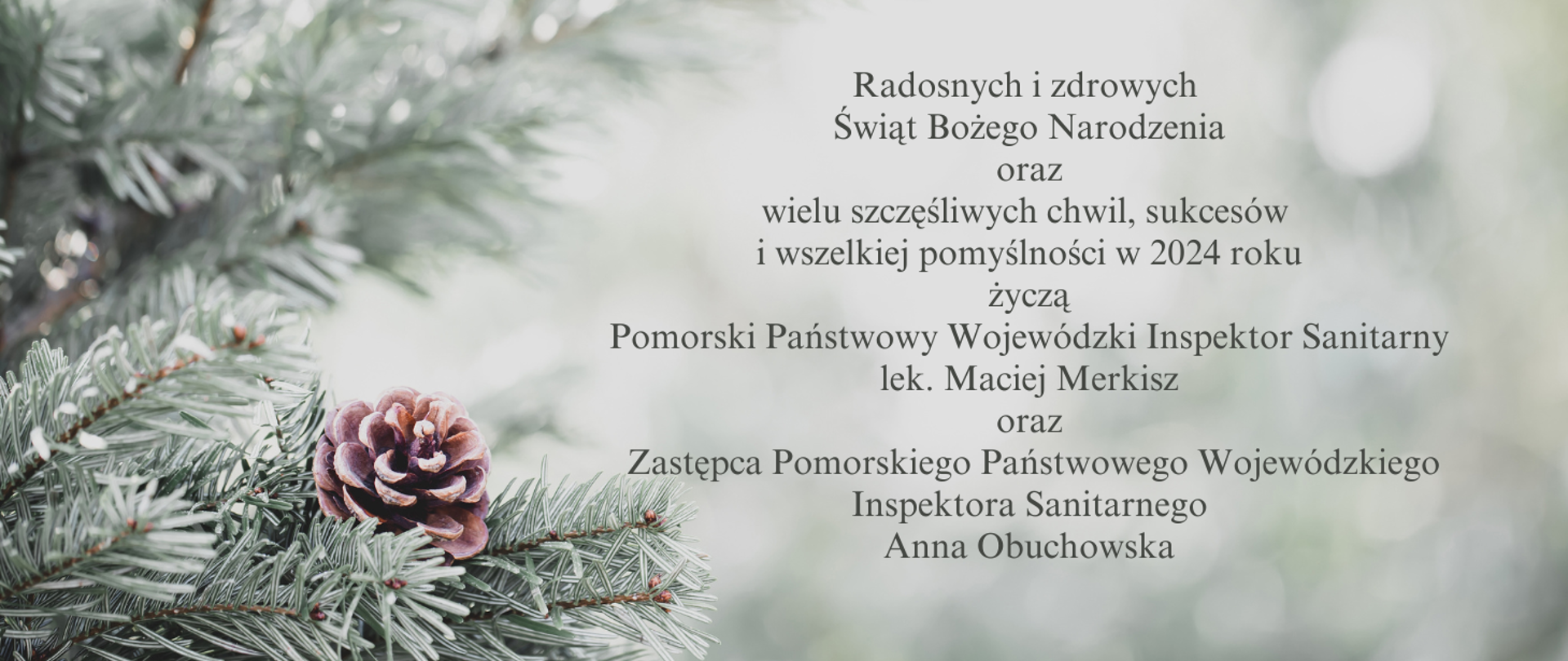 zdjęcie przedstawia kartkę świąteczną z życzeniami bożonarodzeniowymi