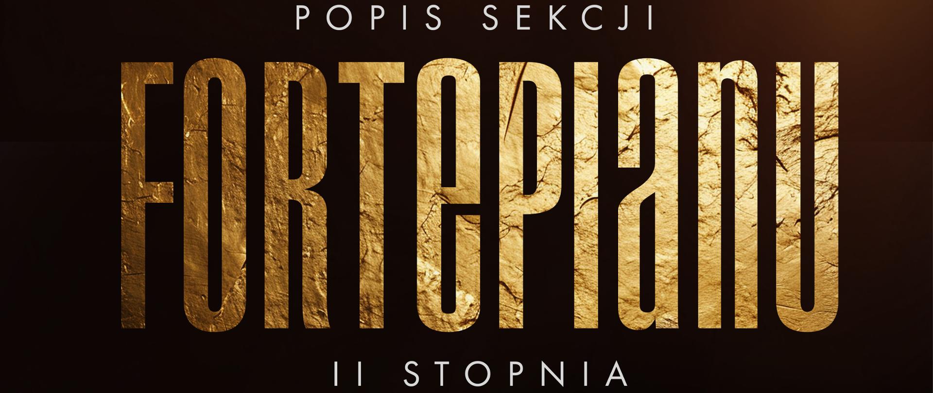 Popis sekcji fortepianu II st. - plakat