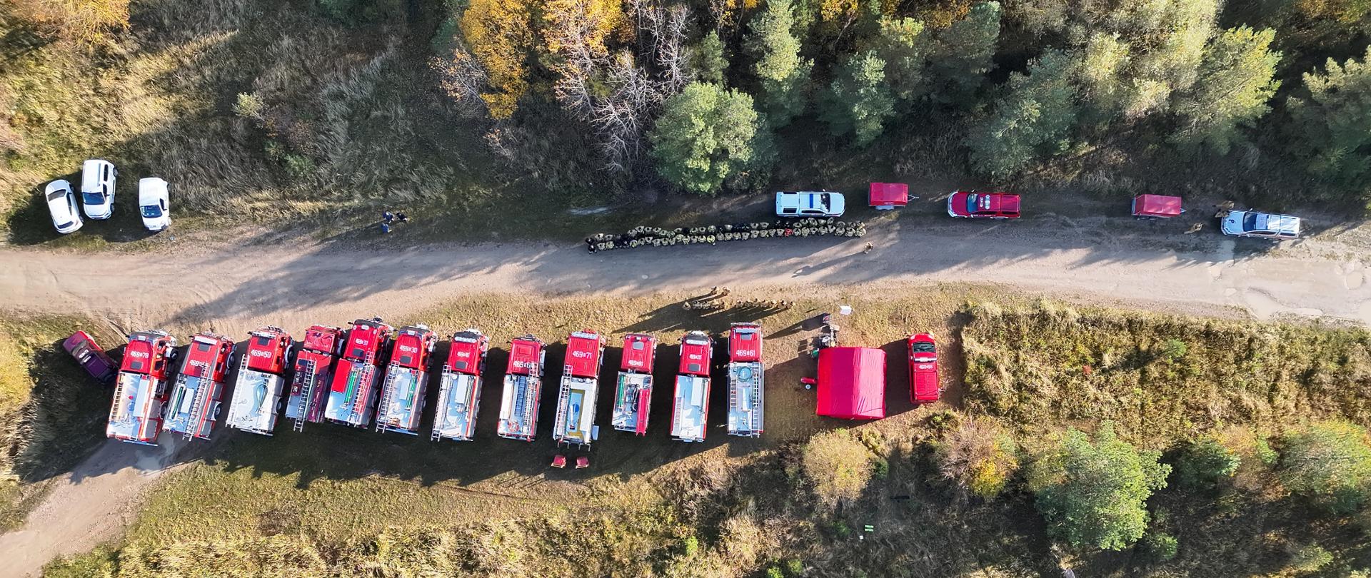 Zastępy biorące udział w ćwiczeniach