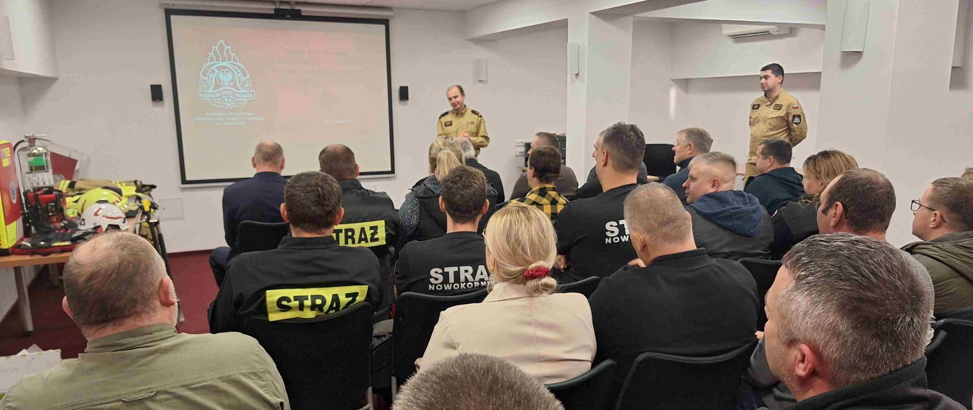 Spotkanie szkoleniowe z przedstawicielami OSP powiatu hajnowskiego