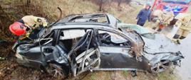 Wypadek samochodu osobowego w miejscowości Borzygniew