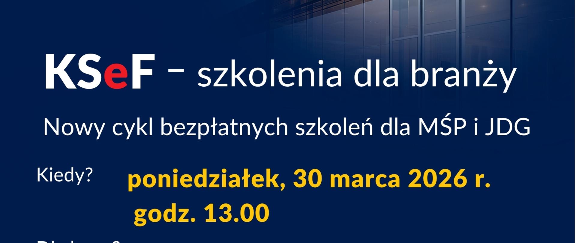 Plakat promujący szkolenie centralne z branży hotelarskiej i turystycznej 