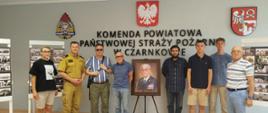 Odwiedziny w Komendzie Powiatowej PSP w Czarnkowie przedstawicieli rodziny pułkownika pożarnictwa Władysława Pilawskiego – Nestora polskiego pożarnictwa
