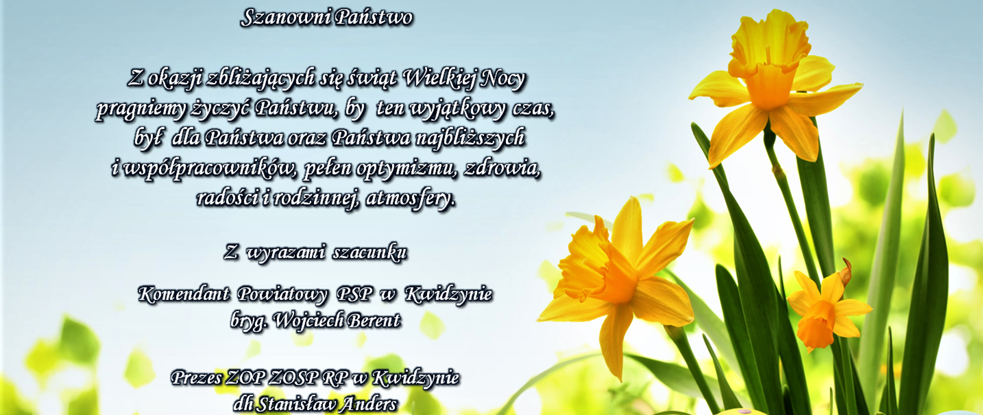 Kartka z życzeniami Wielkanocnymi