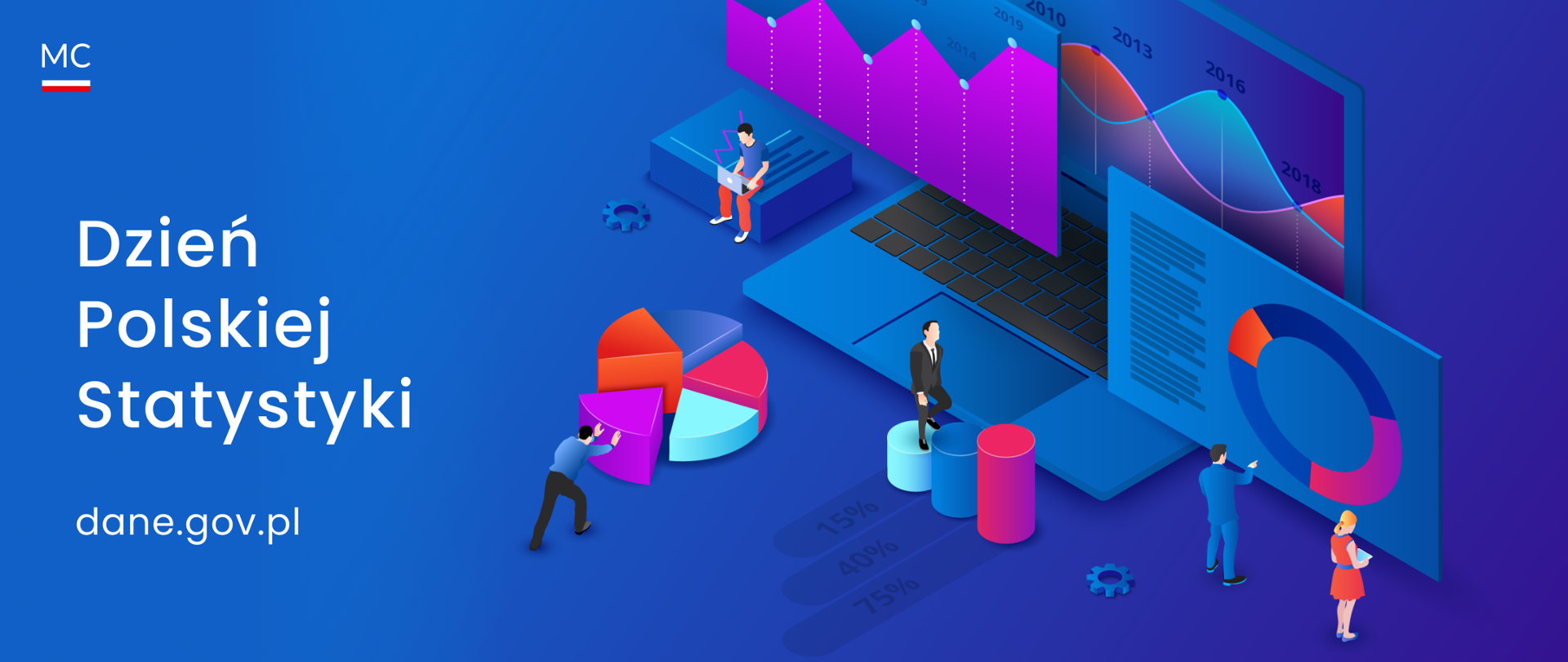 Dzień Statystyki Polskiej, dane.gov.pl, logo Ministerstwa Cyfryzacji