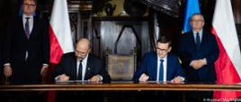 
Prime Minister Mateusz Morawiecki and Prime Minister of Ukraine Denys Szmyhal during the meeting in Krakow