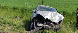 Zderzenie dwóch samochodów osobowych marki MERCEDES A180 oraz FORD FIESTA na 32. kilometrze drogi wojewódzkiej nr 187 na wysokości miejscowości Popówko.
