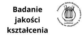 Po lewej tytuł wydarzenia, po prawej logo szkoły.