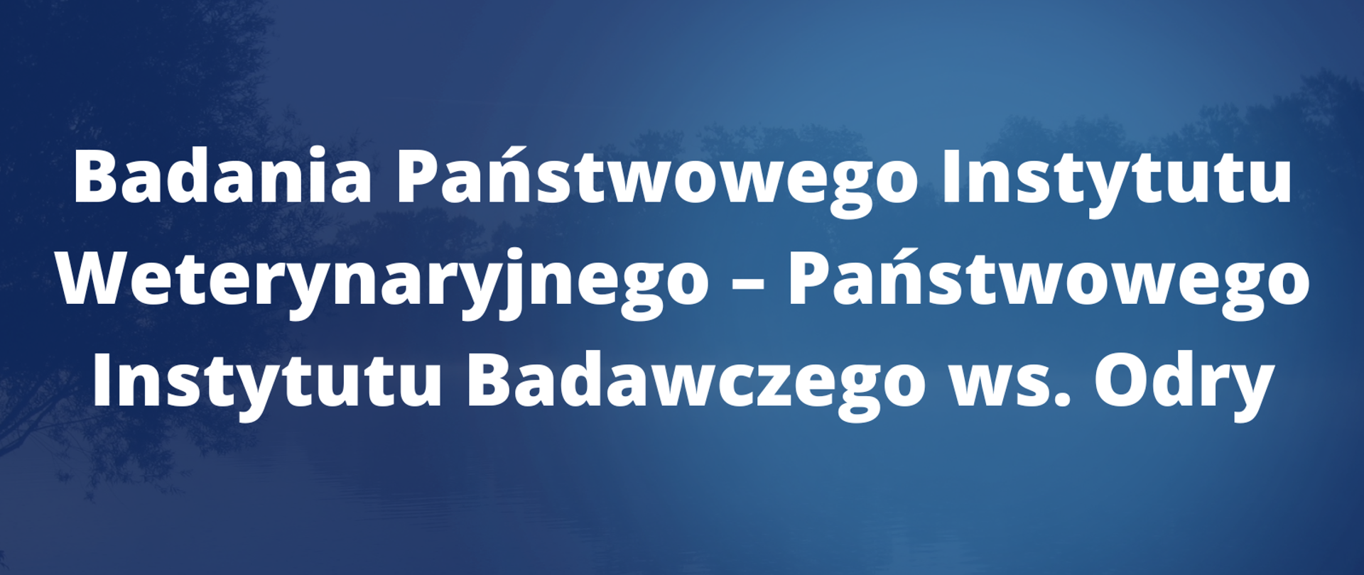 Badania Państwowego Instytutu Weterynaryjnego – Państwowego Instytutu Badawczego ws. Odry