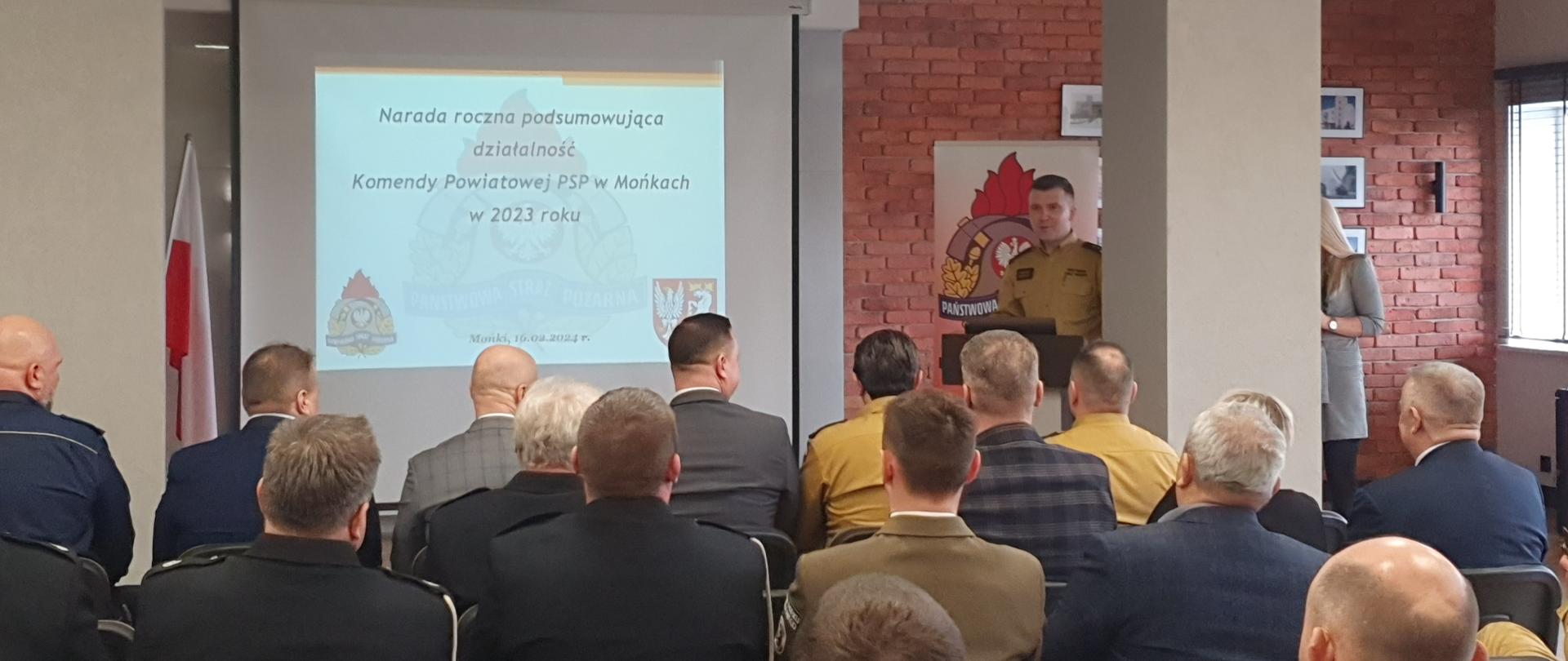 Narada roczna podsumowująca działalność Komendy Powiatowej PSP w Mońkach w roku 2023.