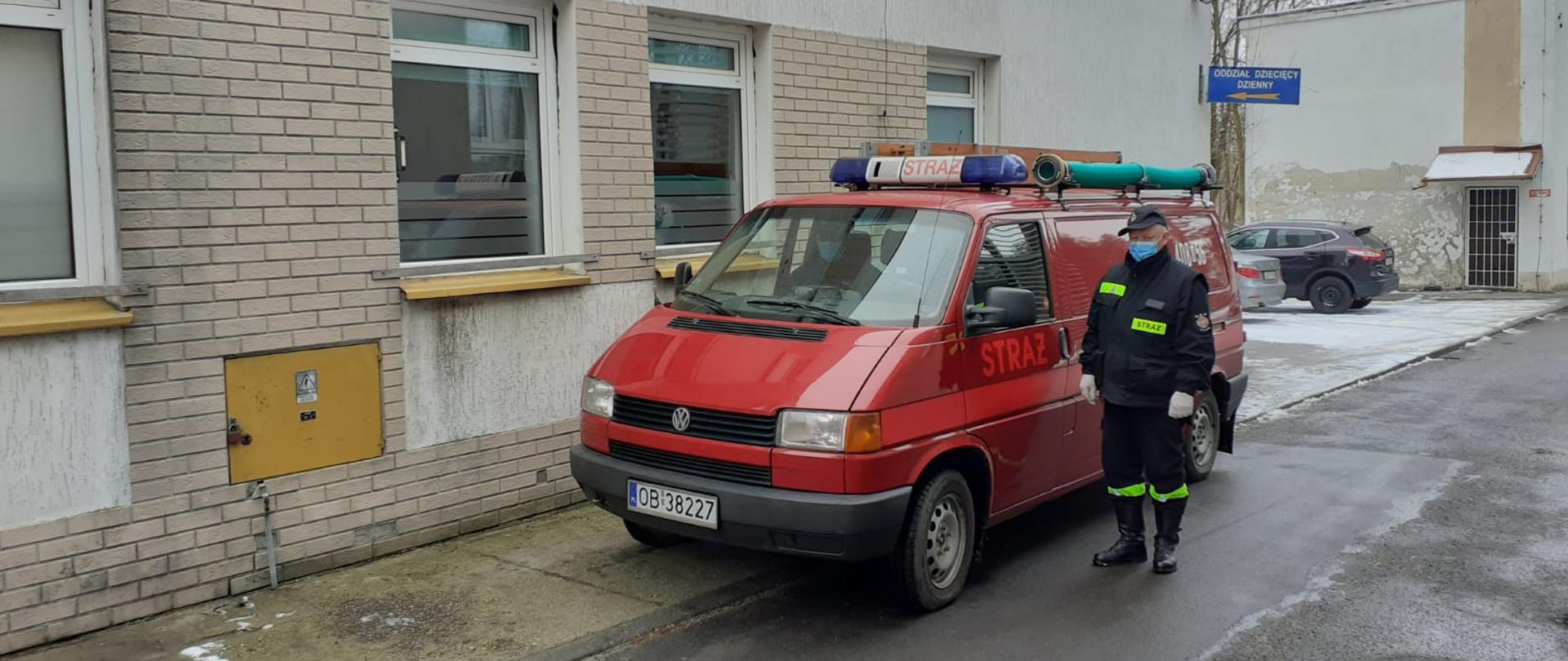 Dowóz pacjentów na szczepienia przeciwko covid-19 realizowany przez jednostki OSP