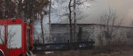 Pożar budynku inwentarskiego w Wiosce