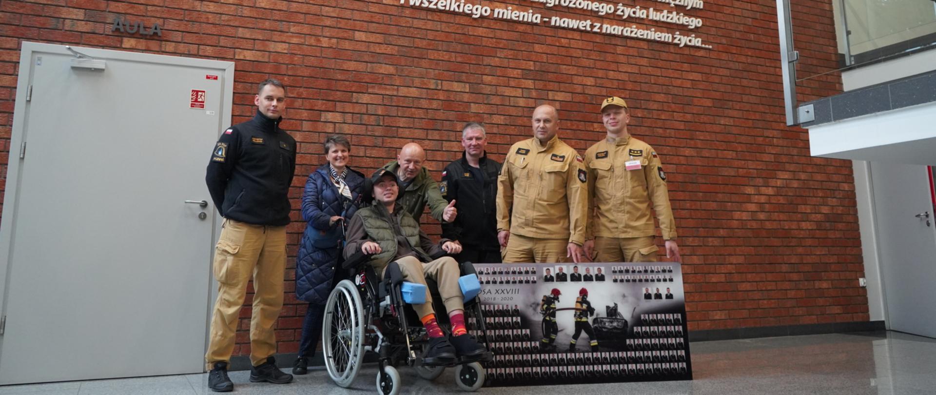 Wizyta Piotra Milczarka - absolwenta Szkoły Aspirantów PSP w Poznaniu